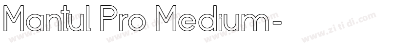 Mantul Pro Medium字体转换